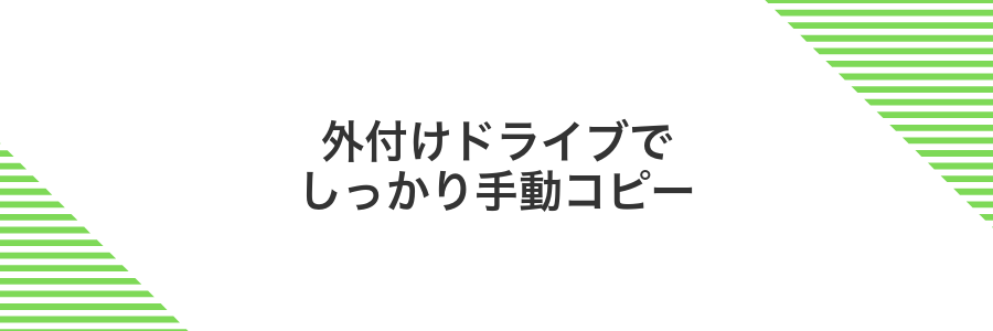 外付けドライブでしっかり手動コピー
