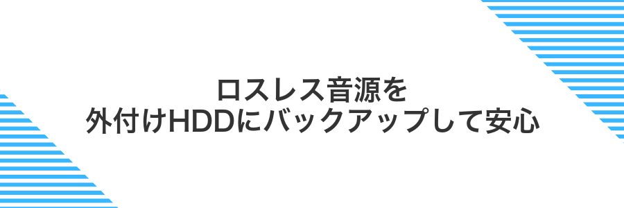 ロスレス音源を外付けHDDにバックアップして安心