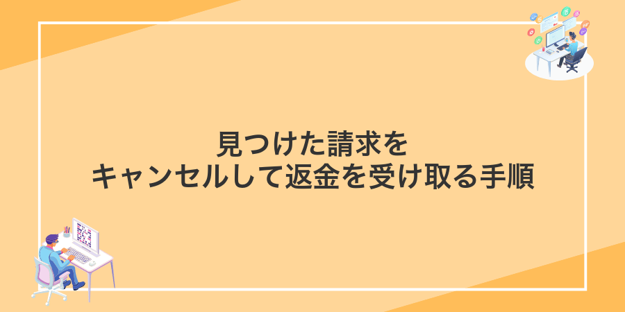 見つけた請求をキャンセルして返金を受け取る手順
