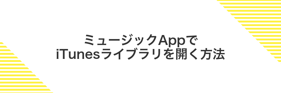 ミュージックAppでiTunesライブラリを開く方法