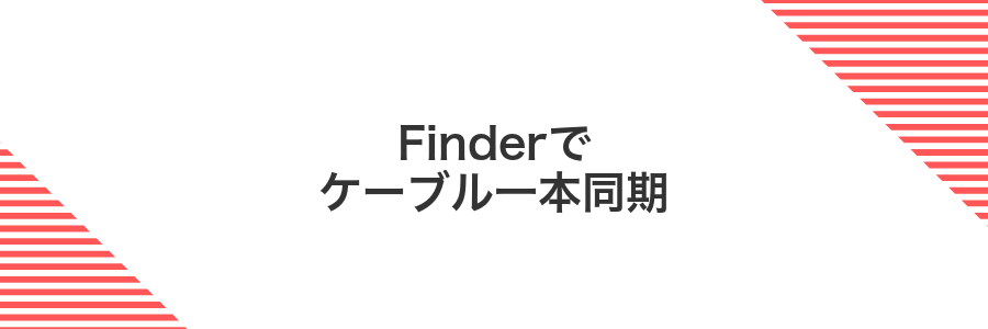 Finderでケーブル一本同期