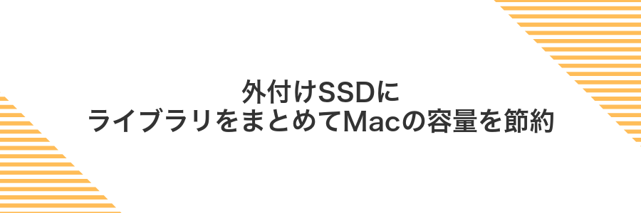 外付けSSDにライブラリをまとめてMacの容量を節約