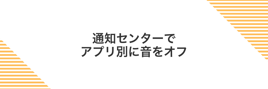 通知センターでアプリ別に音をオフ