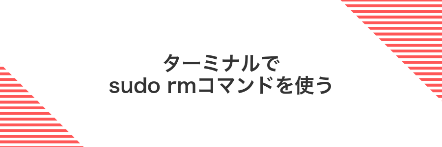 ターミナルでsudo rmコマンドを使う