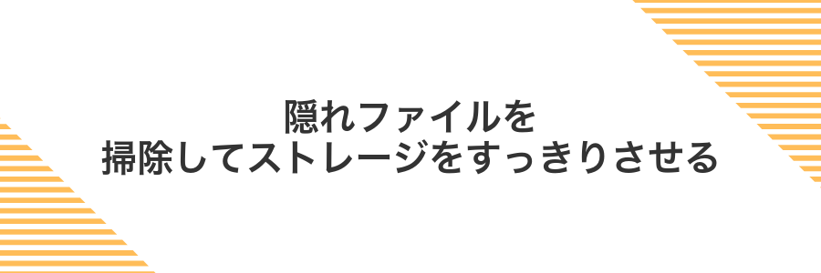 隠れファイルを掃除してストレージをすっきりさせる
