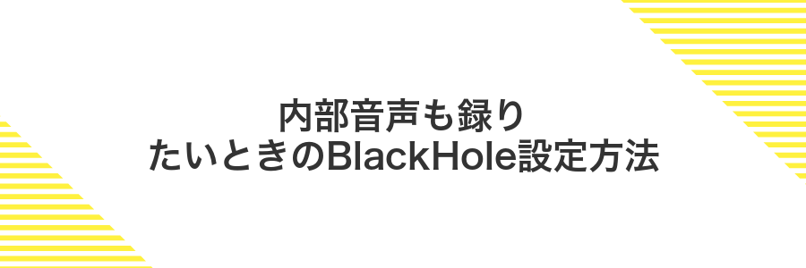 内部音声も録りたいときのBlackHole設定方法