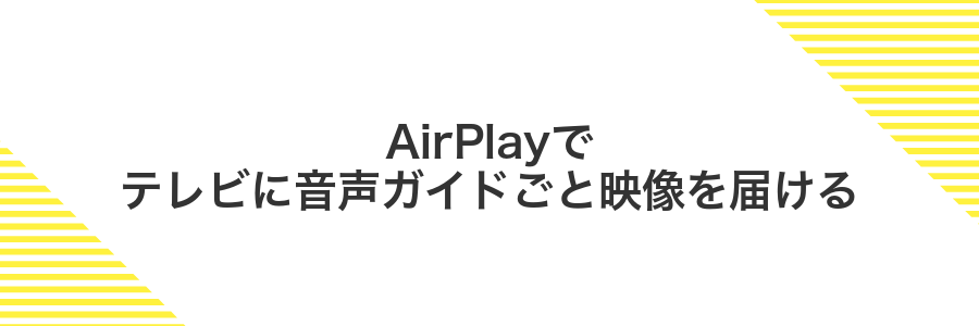 AirPlayでテレビに音声ガイドごと映像を届ける