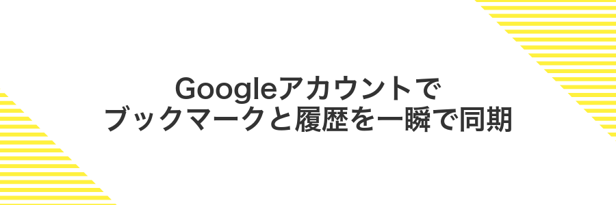 Googleアカウントでブックマークと履歴を一瞬で同期