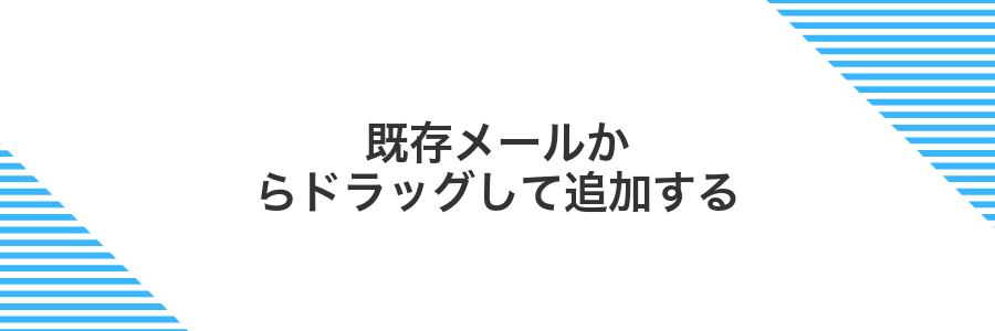 既存メールからドラッグして追加する