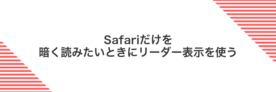 Safariだけを暗く読みたいときにリーダー表示を使う