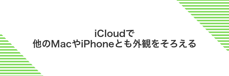 iCloudで他のMacやiPhoneとも外観をそろえる