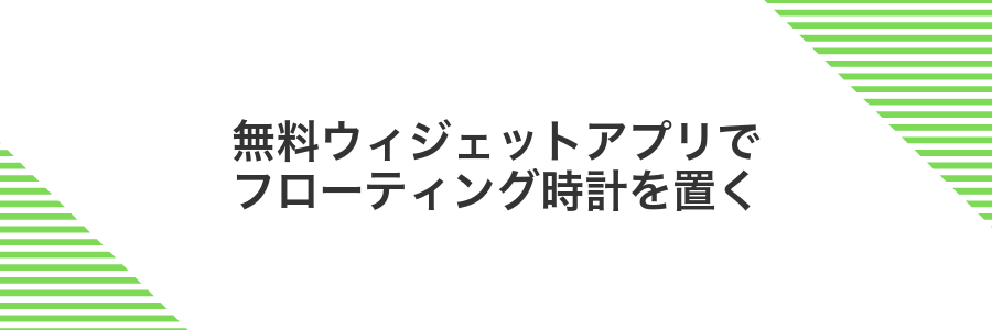 無料ウィジェットアプリでフローティング時計を置く