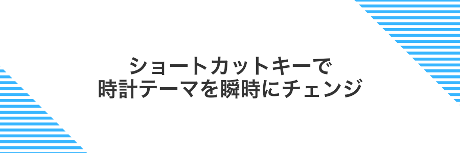 ショートカットキーで時計テーマを瞬時にチェンジ