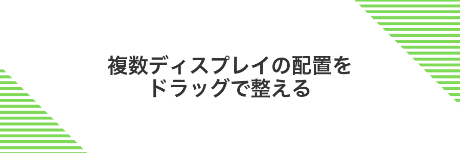 複数ディスプレイの配置をドラッグで整える