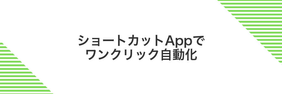 ショートカットAppでワンクリック自動化