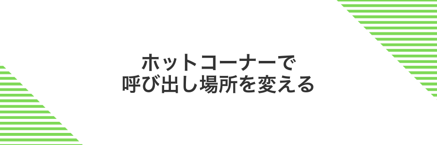 ホットコーナーで呼び出し場所を変える