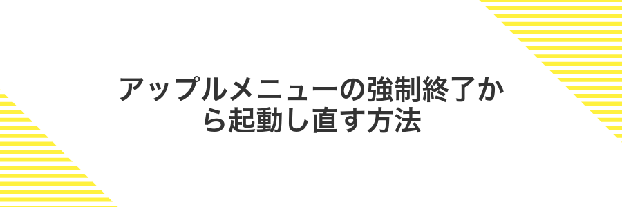 アップルメニューの強制終了から起動し直す方法