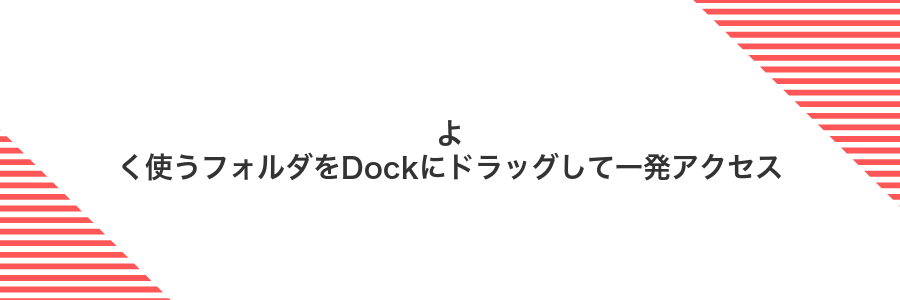 よく使うフォルダをDockにドラッグして一発アクセス