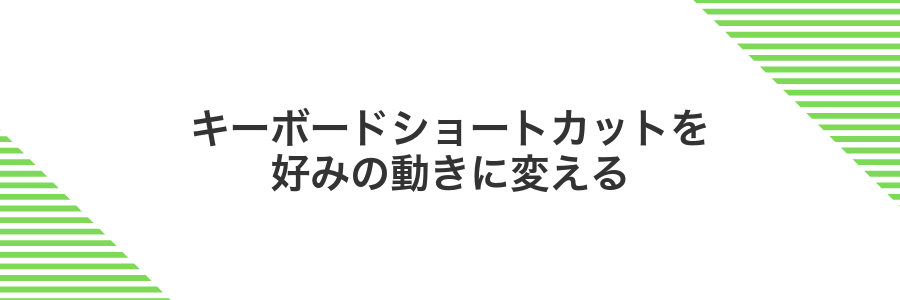 キーボードショートカットを好みの動きに変える