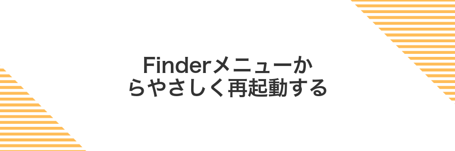 Finderメニューからやさしく再起動する