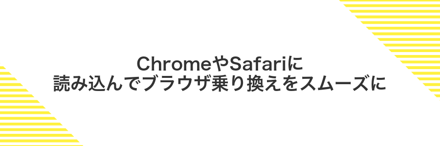 ChromeやSafariに読み込んでブラウザ乗り換えをスムーズに