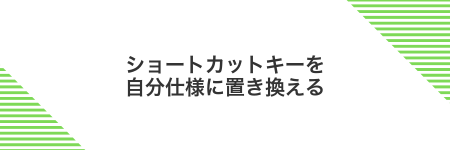 ショートカットキーを自分仕様に置き換える