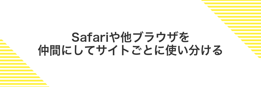 Safariや他ブラウザを仲間にしてサイトごとに使い分ける