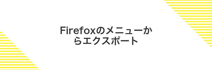Firefoxのメニューからエクスポート