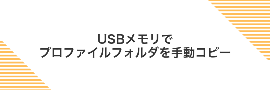 USBメモリでプロファイルフォルダを手動コピー