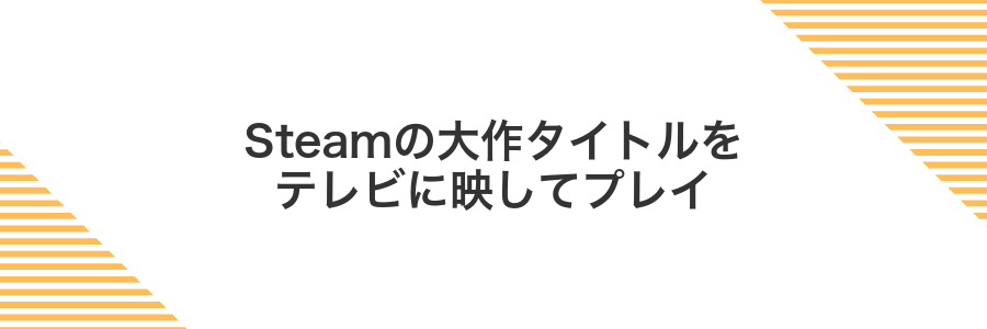 Steamの大作タイトルをテレビに映してプレイ
