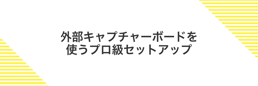 外部キャプチャーボードを使うプロ級セットアップ