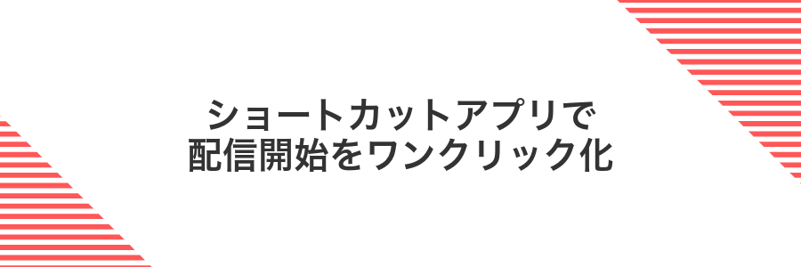 ショートカットアプリで配信開始をワンクリック化