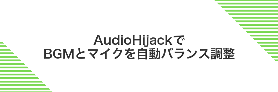 AudioHijackでBGMとマイクを自動バランス調整