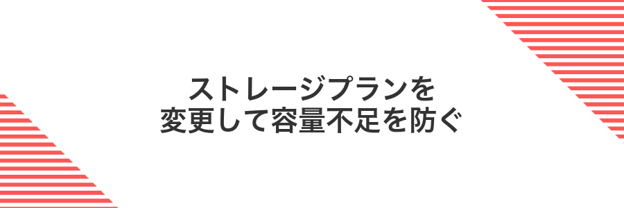 ストレージプランを変更して容量不足を防ぐ