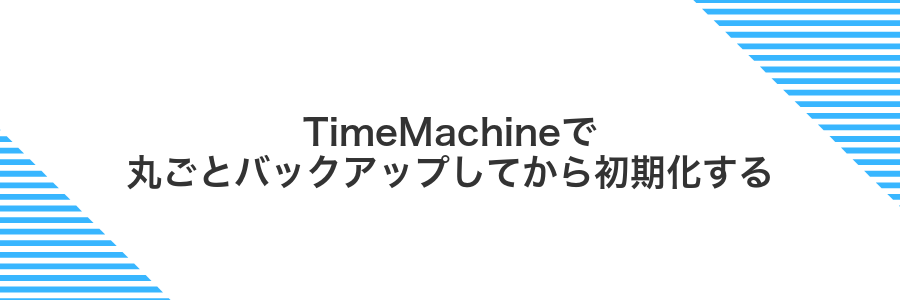 TimeMachineで丸ごとバックアップしてから初期化する