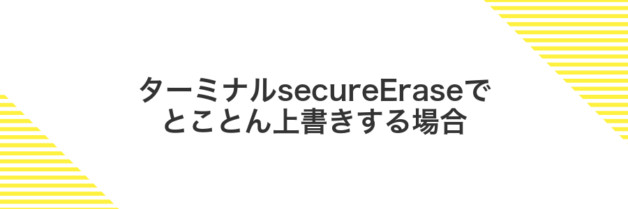 ターミナルsecureEraseでとことん上書きする場合