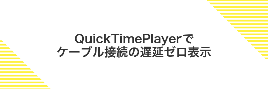 QuickTimePlayerでケーブル接続の遅延ゼロ表示