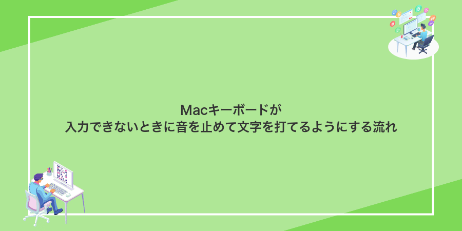 Macキーボードが入力できないときに音を止めて文字を打てるようにする流れ