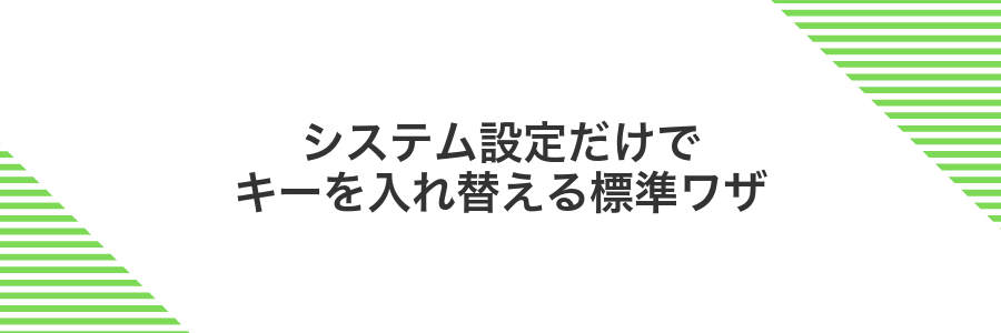システム設定だけでキーを入れ替える標準ワザ