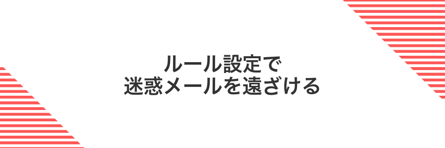 ルール設定で迷惑メールを遠ざける
