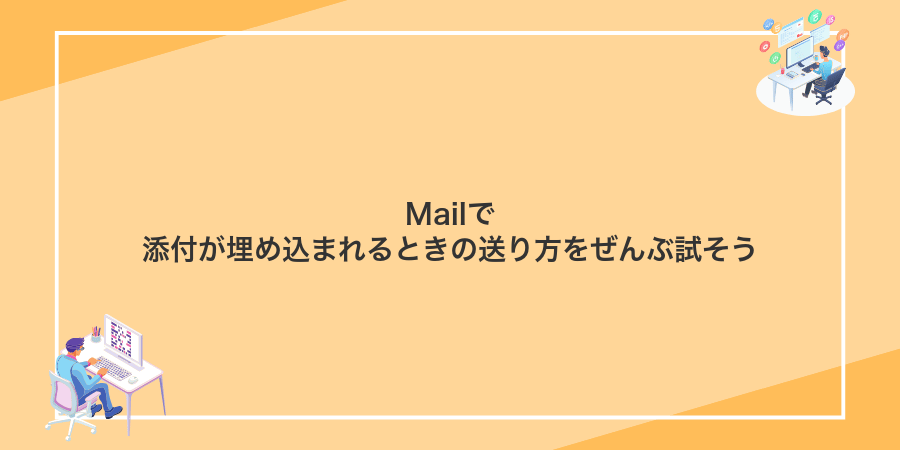 Mailで添付が埋め込まれるときの送り方をぜんぶ試そう