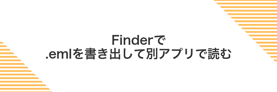 Finderで.emlを書き出して別アプリで読む