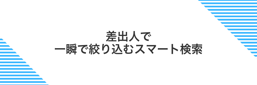 差出人で一瞬で絞り込むスマート検索