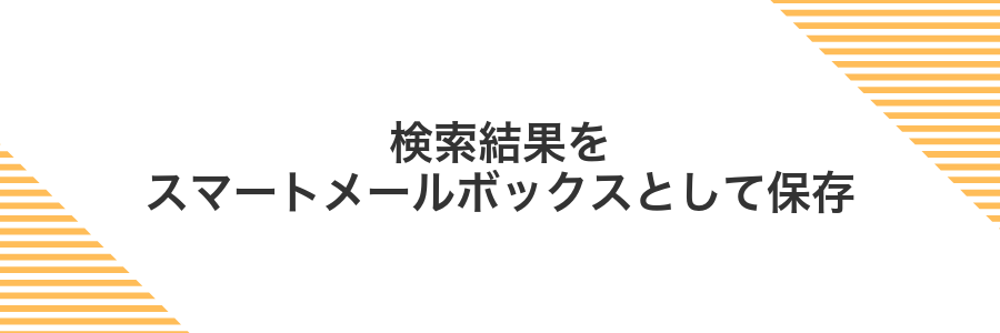 検索結果をスマートメールボックスとして保存