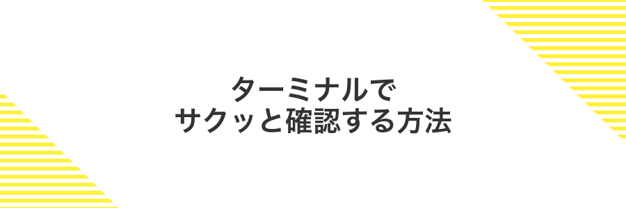 ターミナルでサクッと確認する方法