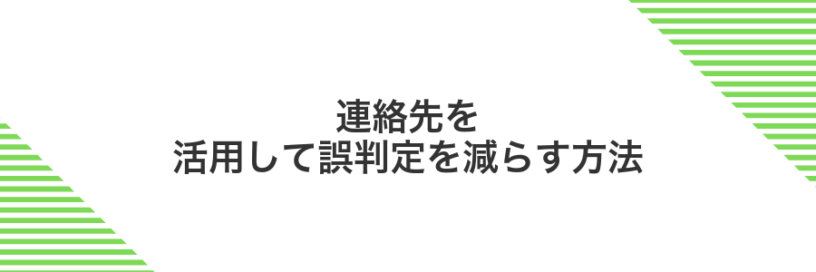 連絡先を活用して誤判定を減らす方法