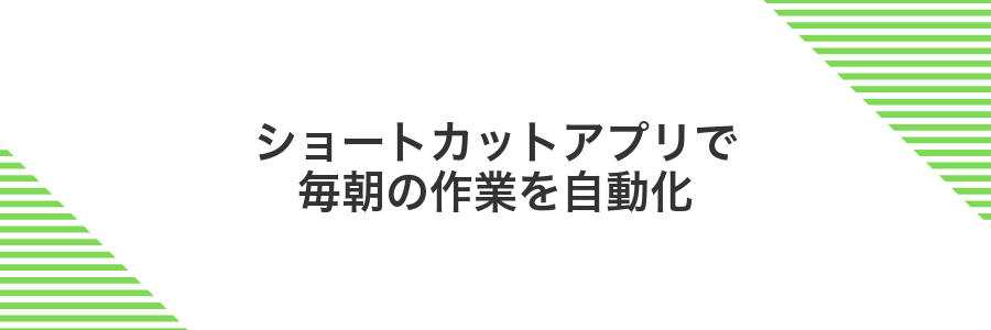 ショートカットアプリで毎朝の作業を自動化