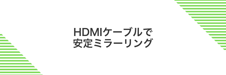 HDMIケーブルで安定ミラーリング