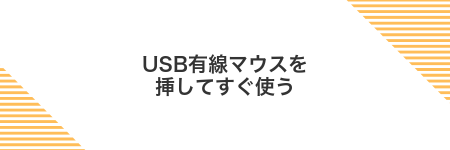 USB有線マウスを挿してすぐ使う