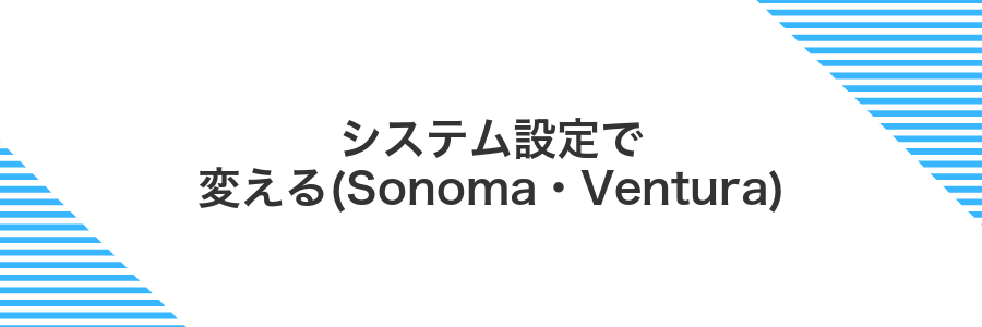 システム設定で変える(Sonoma・Ventura)
